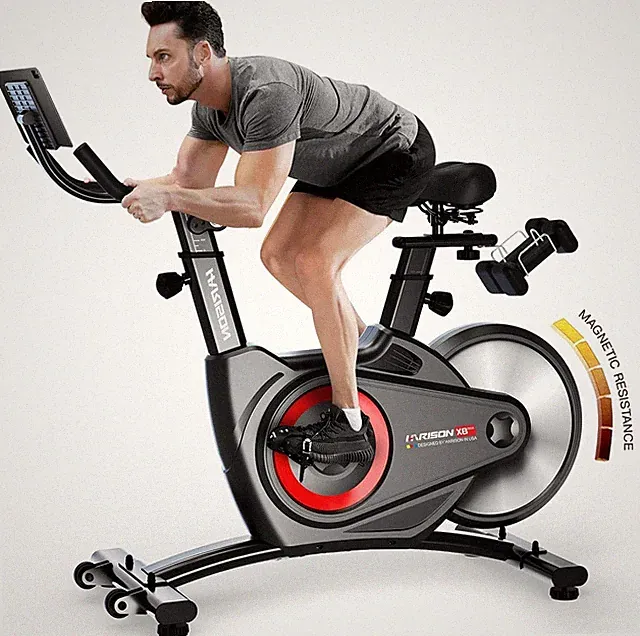 HARISON Semi-Commercial Exercise Bike 400 lbs Capacity, Magnetic Stationary Bike